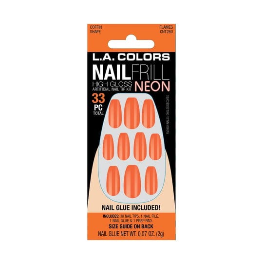 la-colors-flames-nail-frill-neon-artificial-coffin-nail-tips-1