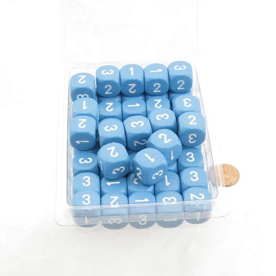 wcxxq0316b1-light-blue-opaque-dice-white-numbers-d3-d6-1-3-twice-16mm-pack-of-100-1