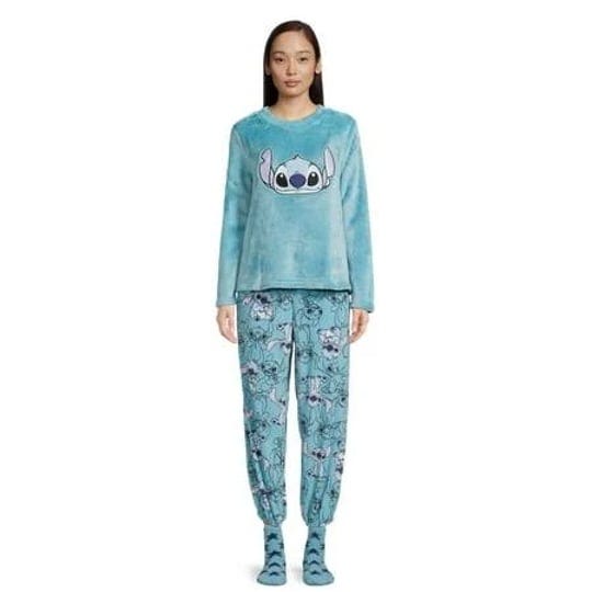 disney-womens-stitch-long-sleeve-top-pants-and-socks-3-piece-gift-set-sizes-xs-3x-size-2xl-1