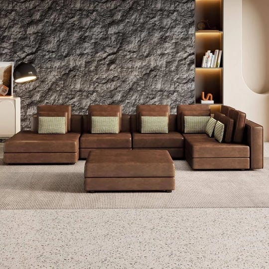 112-7-in-armless-palomino-fabric-large-modular-sectional-sofa-in-brown-with-ottoman-1