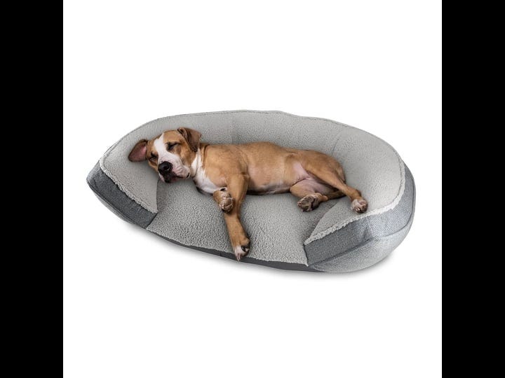 canine-creations-step-in-oval-round-cuddler-pet-bed-40-x-29-charcoal-gray-1