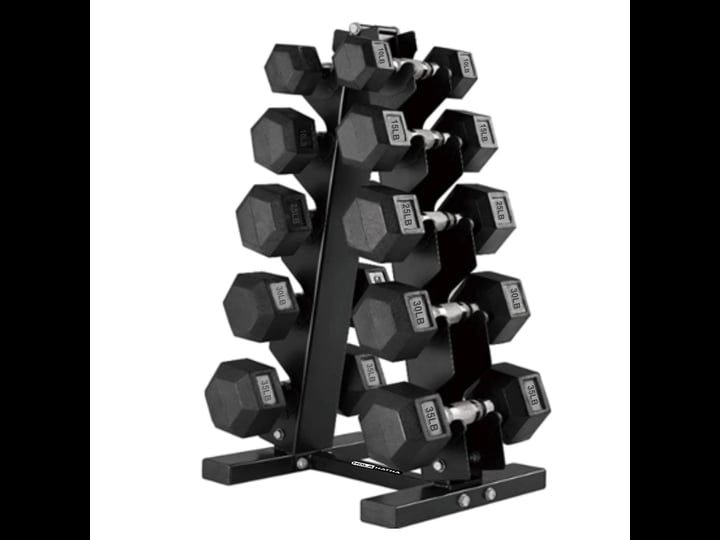 holahatha-10-15-25-30-and-35-pound-poly-rubber-hexagonal-dumbbell-home-free-hand-weight-set-with-tex-1