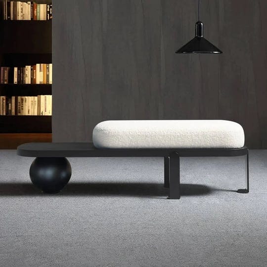 homary-white-black-wooden-entryway-bench-boucle-upholstered-with-abstract-metal-legs-1