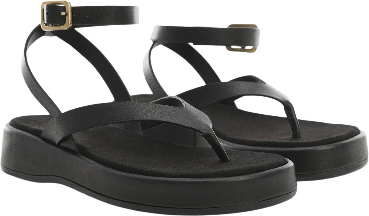 Comfortable Mango Strappy Flatform Sandals | Image