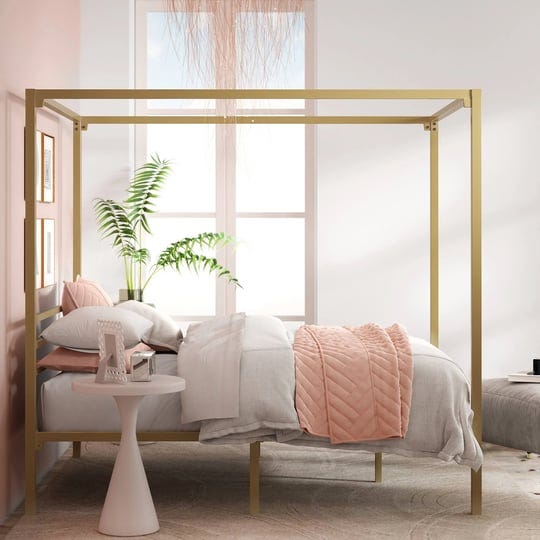 zinus-patricia-gold-metal-full-canopy-platform-bed-frame-1