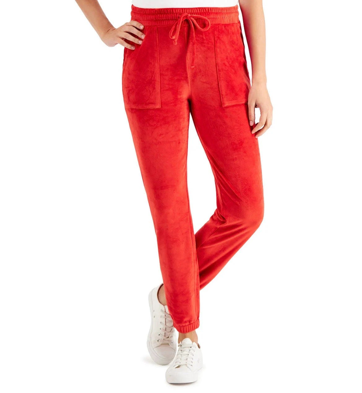 Comfy Red Jogger Pants for Women | Image