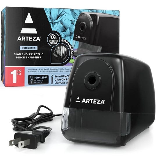 arteza-electric-automatic-pencil-sharpener-with-adapter-black-1