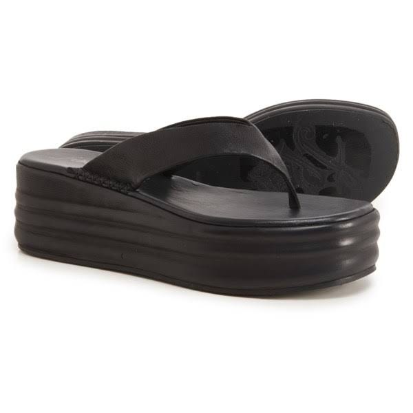 Free People Haven Thong Flatform Sandals in Black | Image
