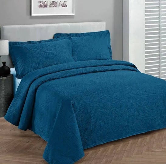 fancy-collection-3pc-luxury-bedspread-coverlet-embossed-bed-cover-solid-blue-new-over-size-118x106-k-1