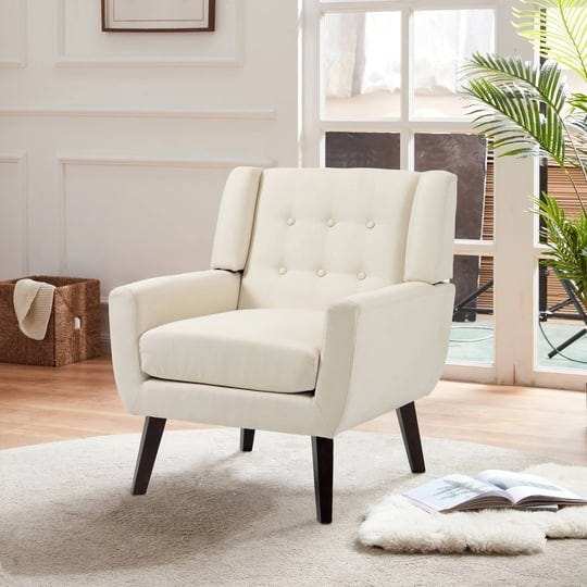 modern-cotton-linen-upholstered-armchair-tufted-accent-chair-white-1