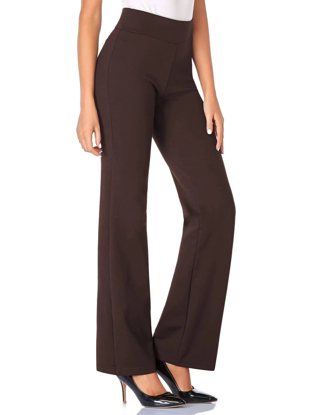 Comfortable High Waist Stretch Bootcut Trousers | Image