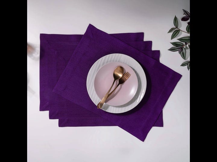purple-linen-look-mitered-corner-placemat-global-recycled-standard-1