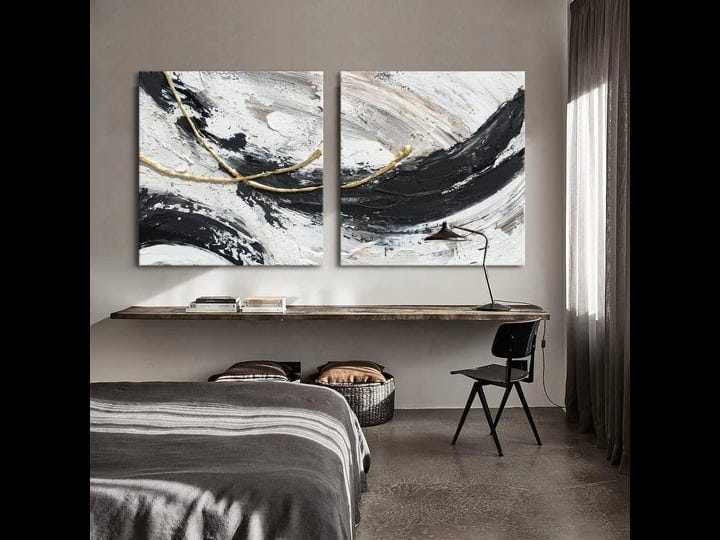 mouodewo-100-hand-painted-black-and-white-abstract-wall-art-canvas-wall-bedroom-mural-two-piece-livi-1