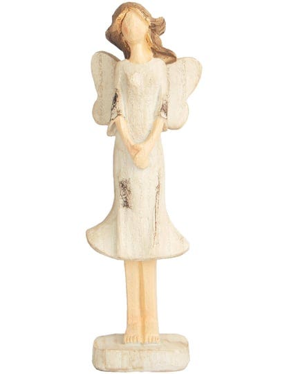 swaite-wood-grain-angel-figurines-6-5-inches-shy-standing-angel-statue-delicate-resin-sculpture-a-th-1