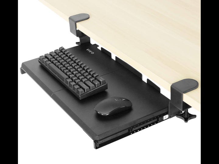 vivo-black-small-clamp-on-computer-keyboard-and-mouse-under-desk-slider-tray-1
