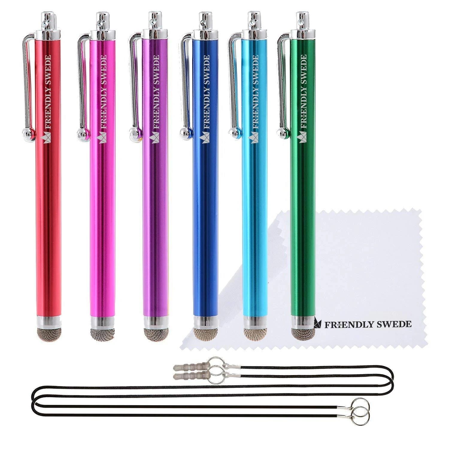 Friendly Swede 6-Pack Universal Capacitive Stylus Bundle for Capacitive Screens | Image