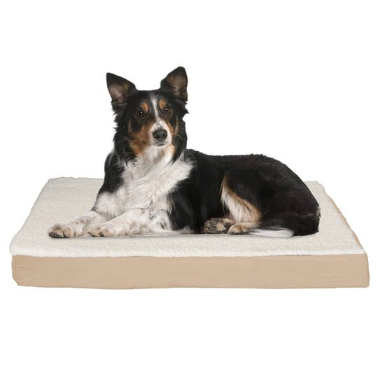 petmaker-orthopedic-sherpa-top-pet-bed-with-memory-foam-and-removable-cover-tan-1