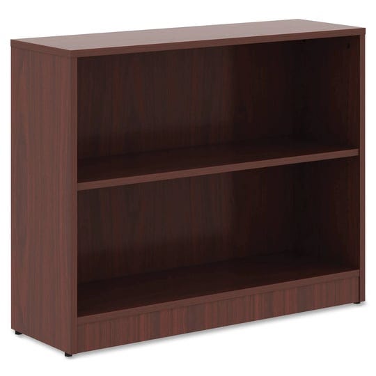 lorell-2-shelf-bookcase-mahogany-1