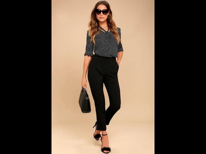lulus-kick-it-black-high-waisted-trouser-pants-size-small-100-polyester-1