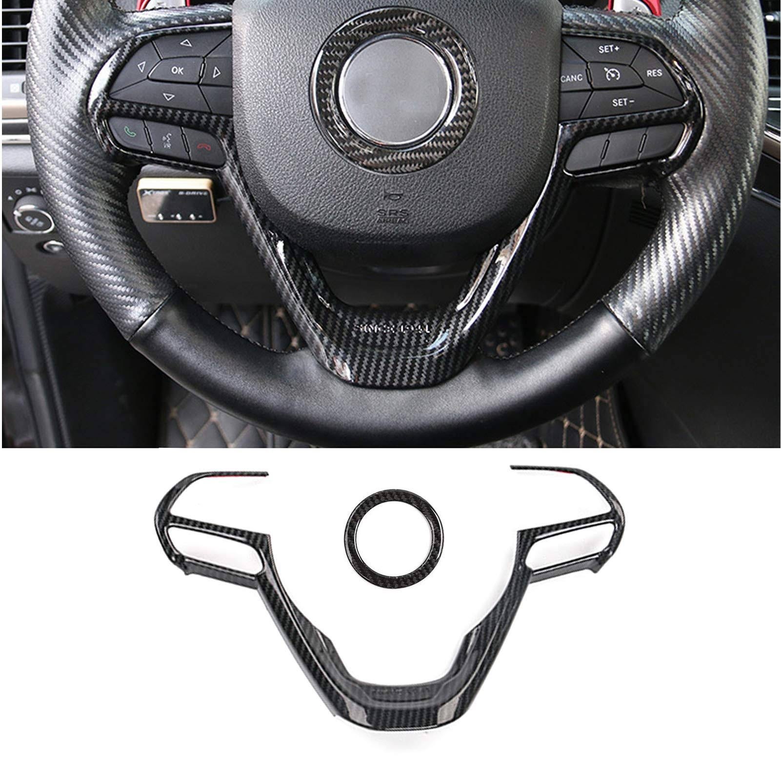 Durable Carbon Fiber Steering Wheel Covers for Jeep Grand Cherokee and Cherokee | Image