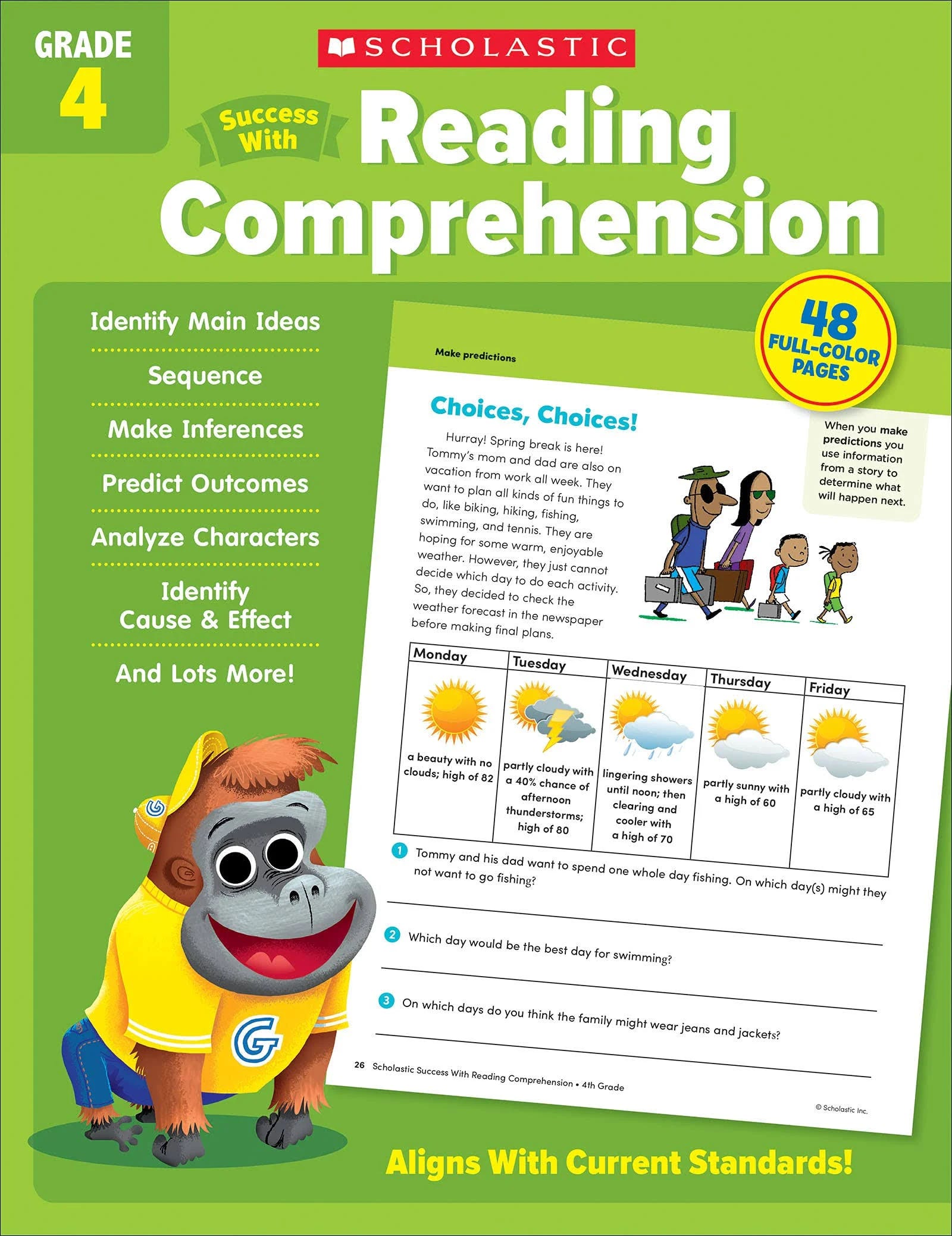 Scholastic 4th Grade Comprehension Workbook | Image