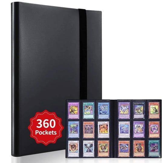 liudu-card-binder-9-pocket360-pockets-game-cards-with-20-sleevestrading-card-collection-zipper-binde-1