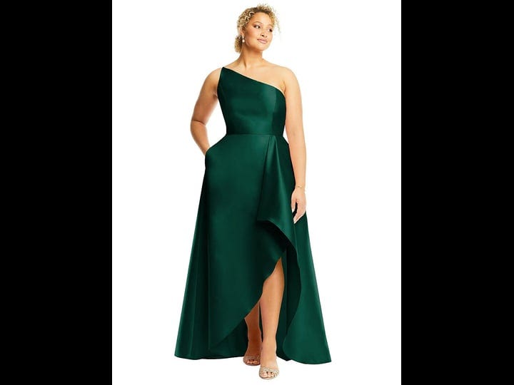 alfred-sung-one-shoulder-satin-gown-with-draped-front-slit-and-pockets-d831-green-13
