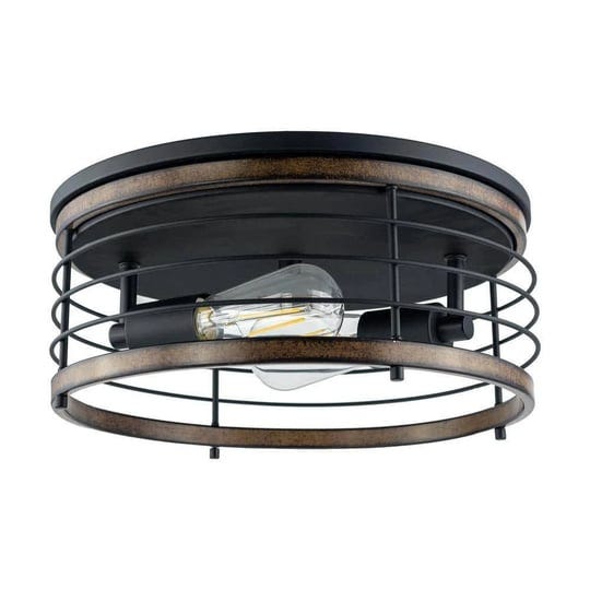 13-75-in-2-light-matte-black-metal-cage-flush-mount-ceiling-light-1