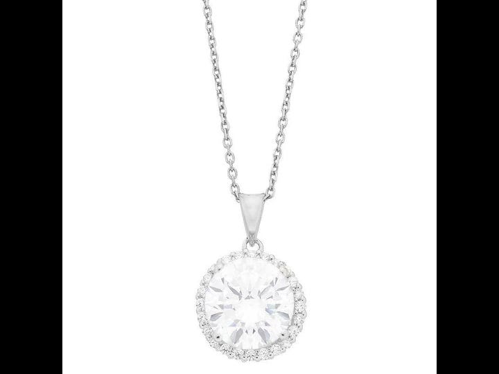 sterling-silver-cubic-zirconia-halo-pendant-necklace-womens-size-18-white-1