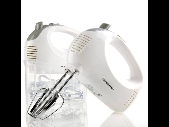 ovente-hm151w-5-speed-ultra-mixing-electric-hand-mixer-with-snap-storage-case-white-1