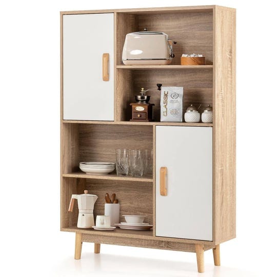giantex-storage-cabinet-w-doors-anti-tipping-device-4-tier-bookshelf-tall-cupboard-in-bedroom-living-1