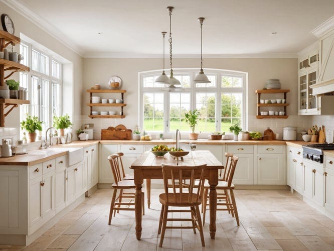 Country-Farmhouse-White-Kitchen-Dining-Tables-1