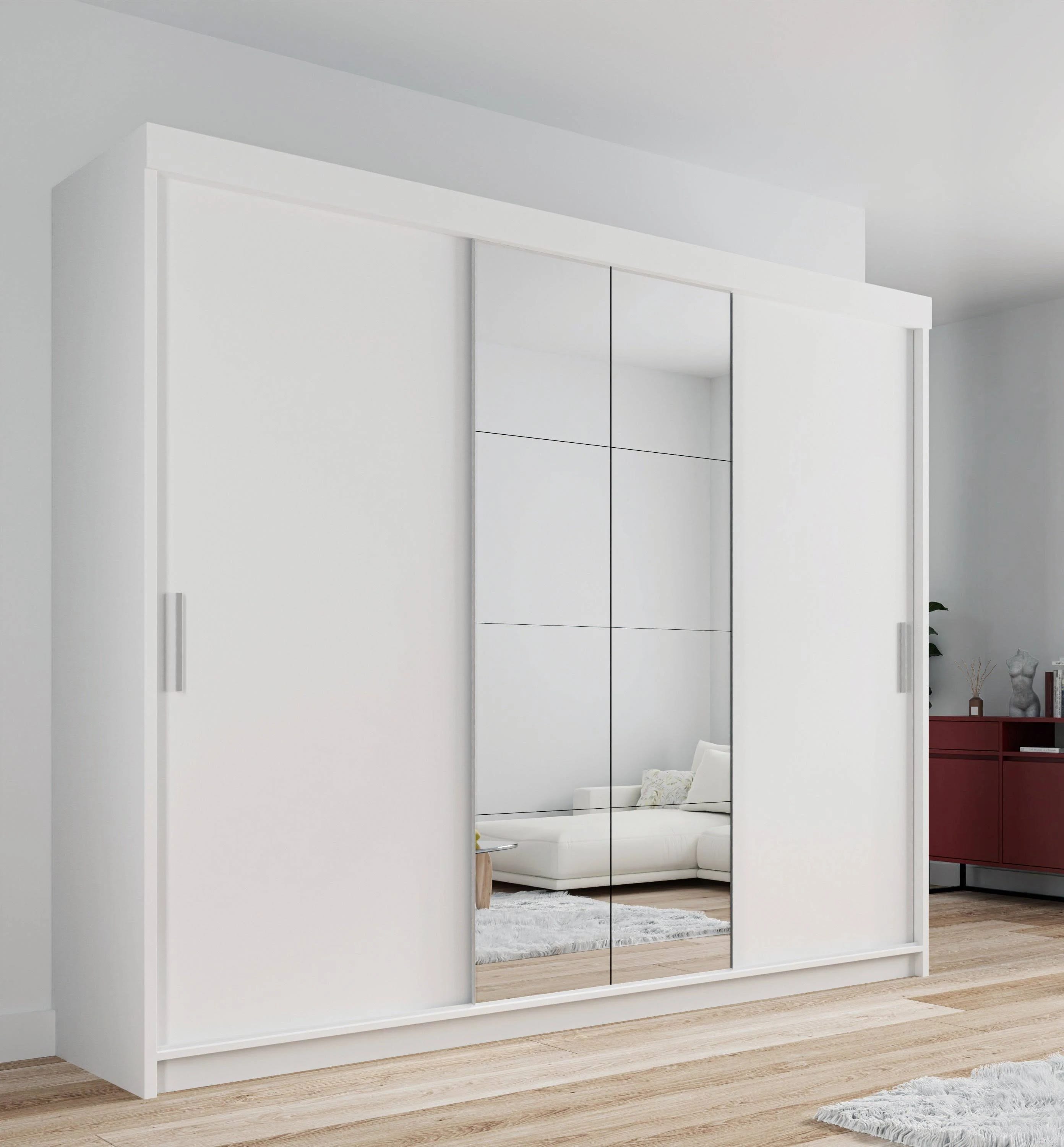 Peso 99 White Armoire with 2 Rods and 4 Shelves | Image