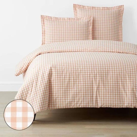 company-cotton-gingham-yarn-dyed-mango-queen-cotton-percale-duvet-cover-1