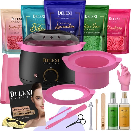 delexi-premium-all-in-one-waxing-kit-for-women-salon-quality-5-pack-hard-wax-beads-for-brows-bikini--1