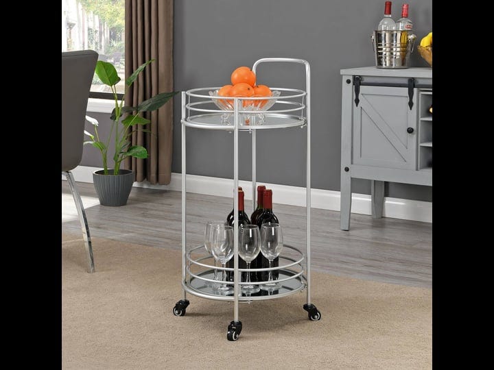 firstime-co-silver-joliet-round-bar-cart-metal-16-x-16-x-33-5-in-1