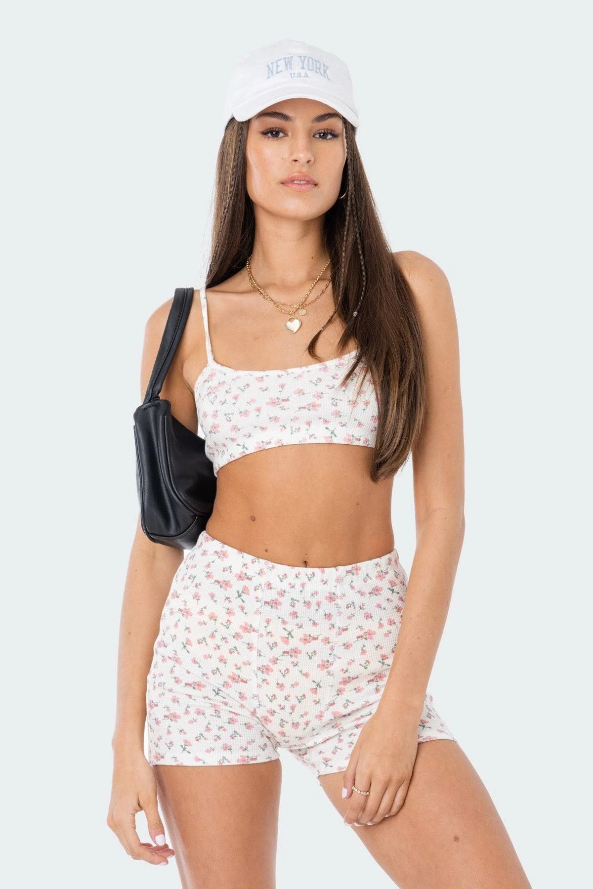 Floral Crop Camisole for a Comfortable Lounge Look | Image