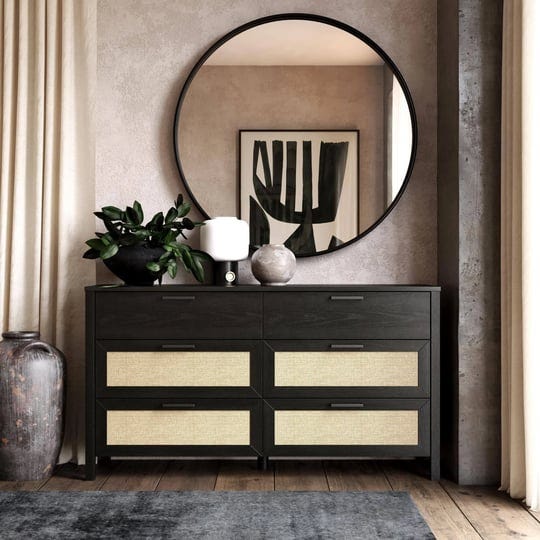 queer-eye-wimberly-6-drawer-dresser-black-oak-with-faux-rattan-1