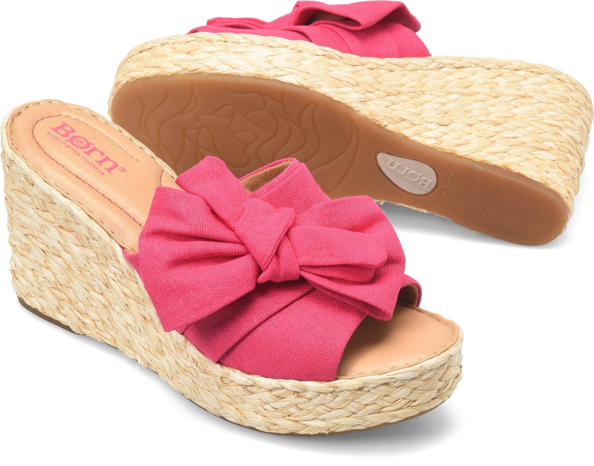 Pink Espadrille Platform Wedge Slide Sandal by BØRN Adalia | Image