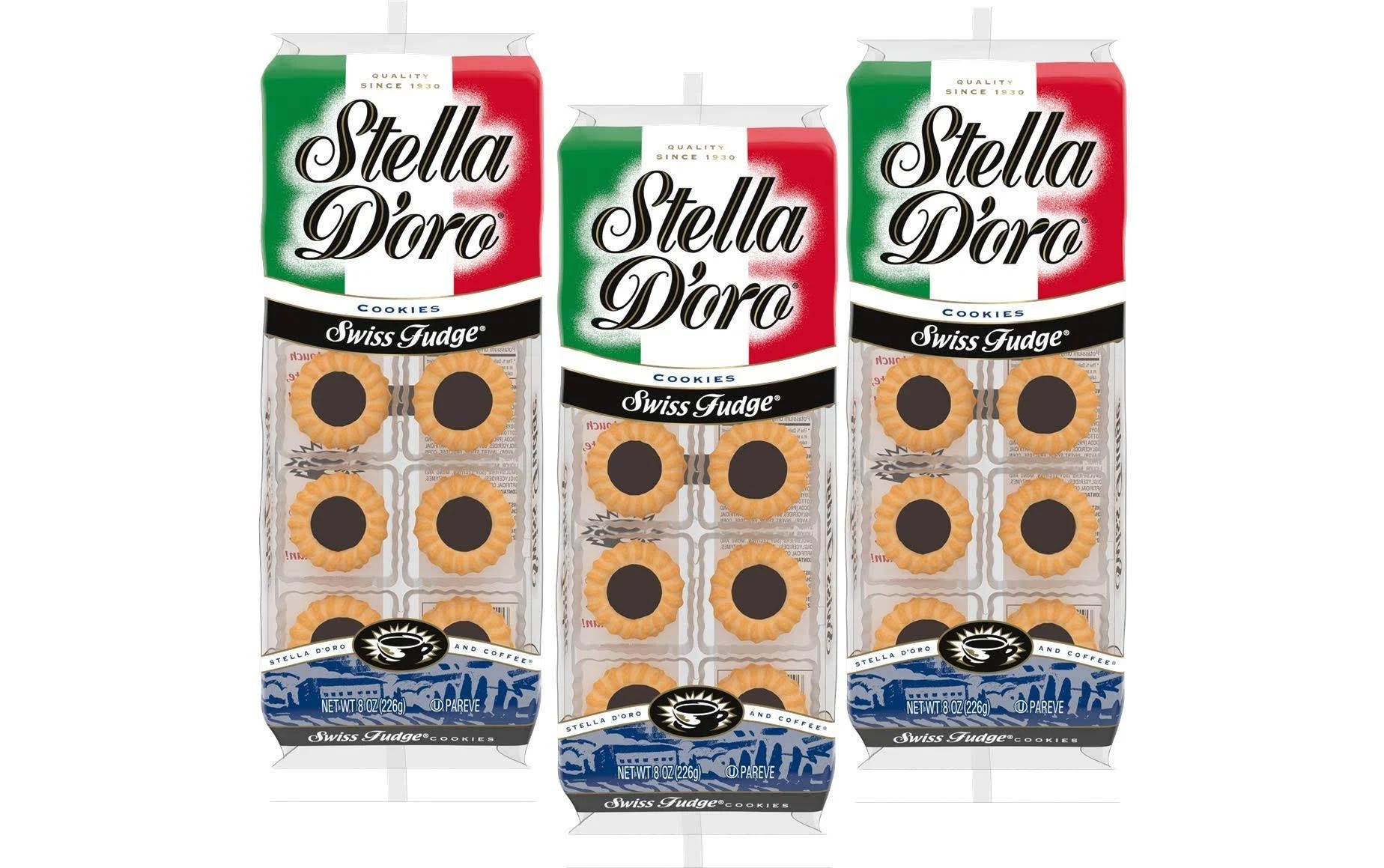 Stella D'Oro Swiss Fudge Cookies: Indulgent 8 oz. Packages (3 Pack) | Image