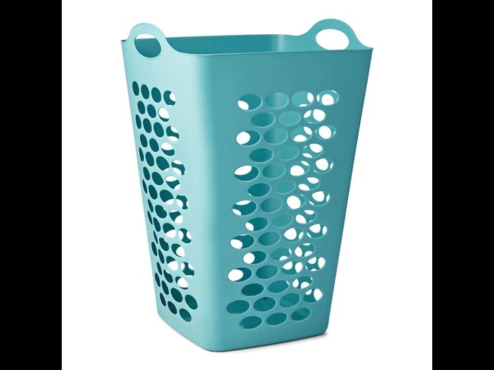 mainstays-flexible-square-laundry-hamper-teal-1