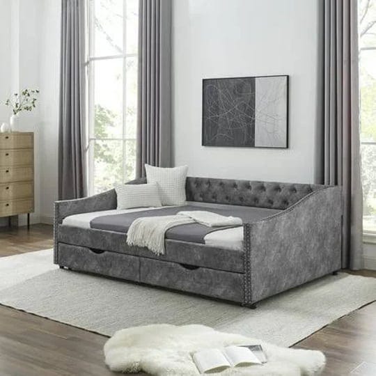 full-size-daybed-with-drawers-upholstered-tufted-sofa-bed-with-button-on-back-and-copper-nail-on-wav-1