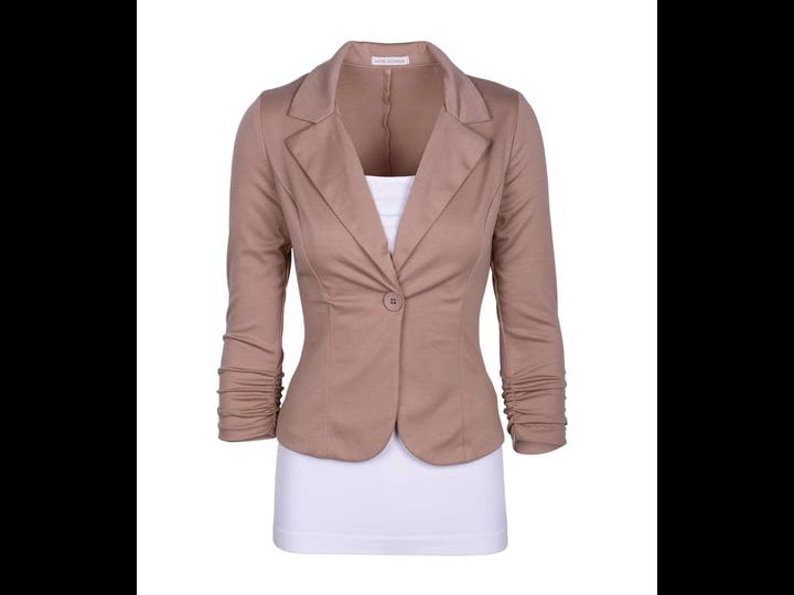aulin-collection-womens-casual-work-solid-color-knit-blazer-size-medium-beige-1