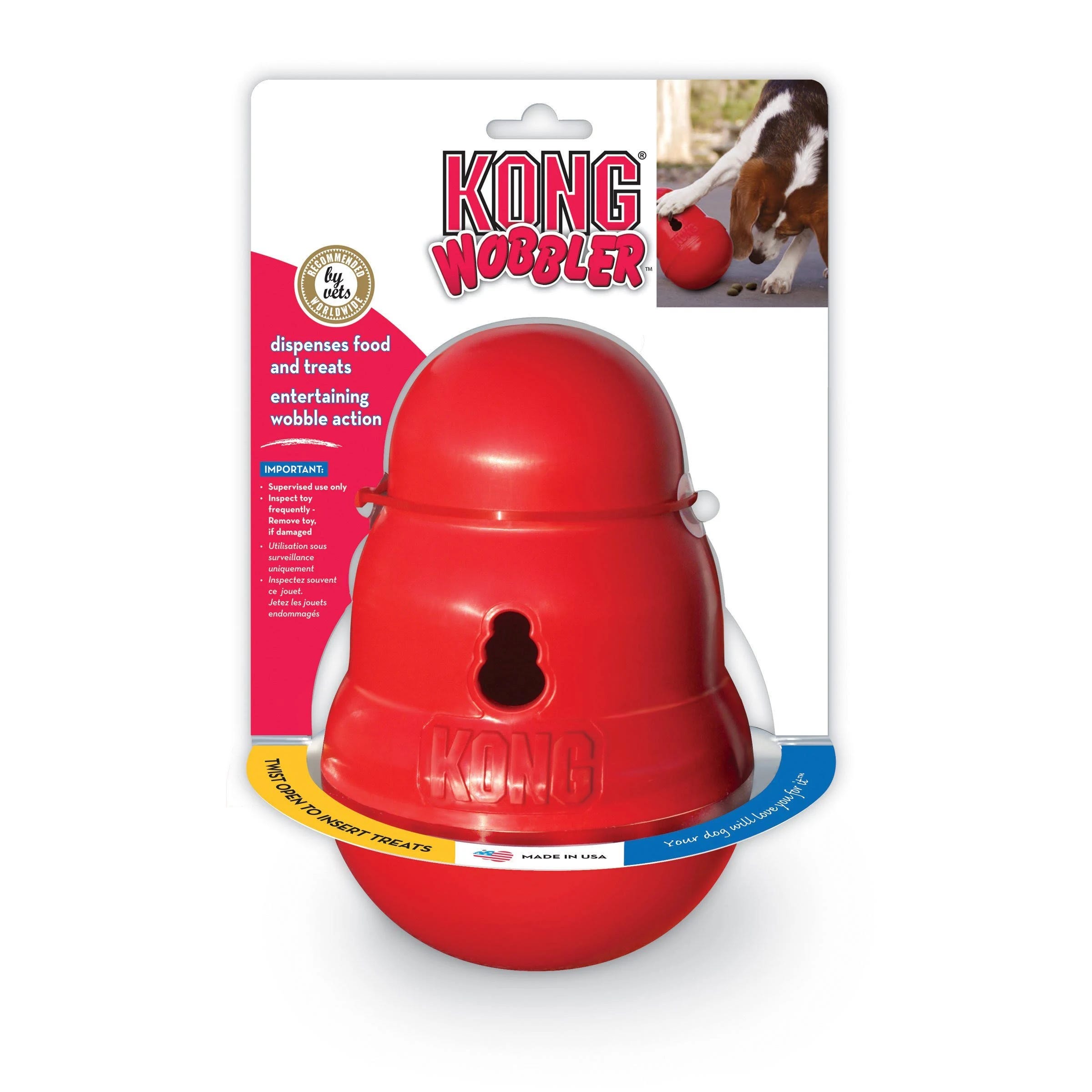 Kong Wobbler Dog Toy for Active Pups, Available in Red and Large Size | Image