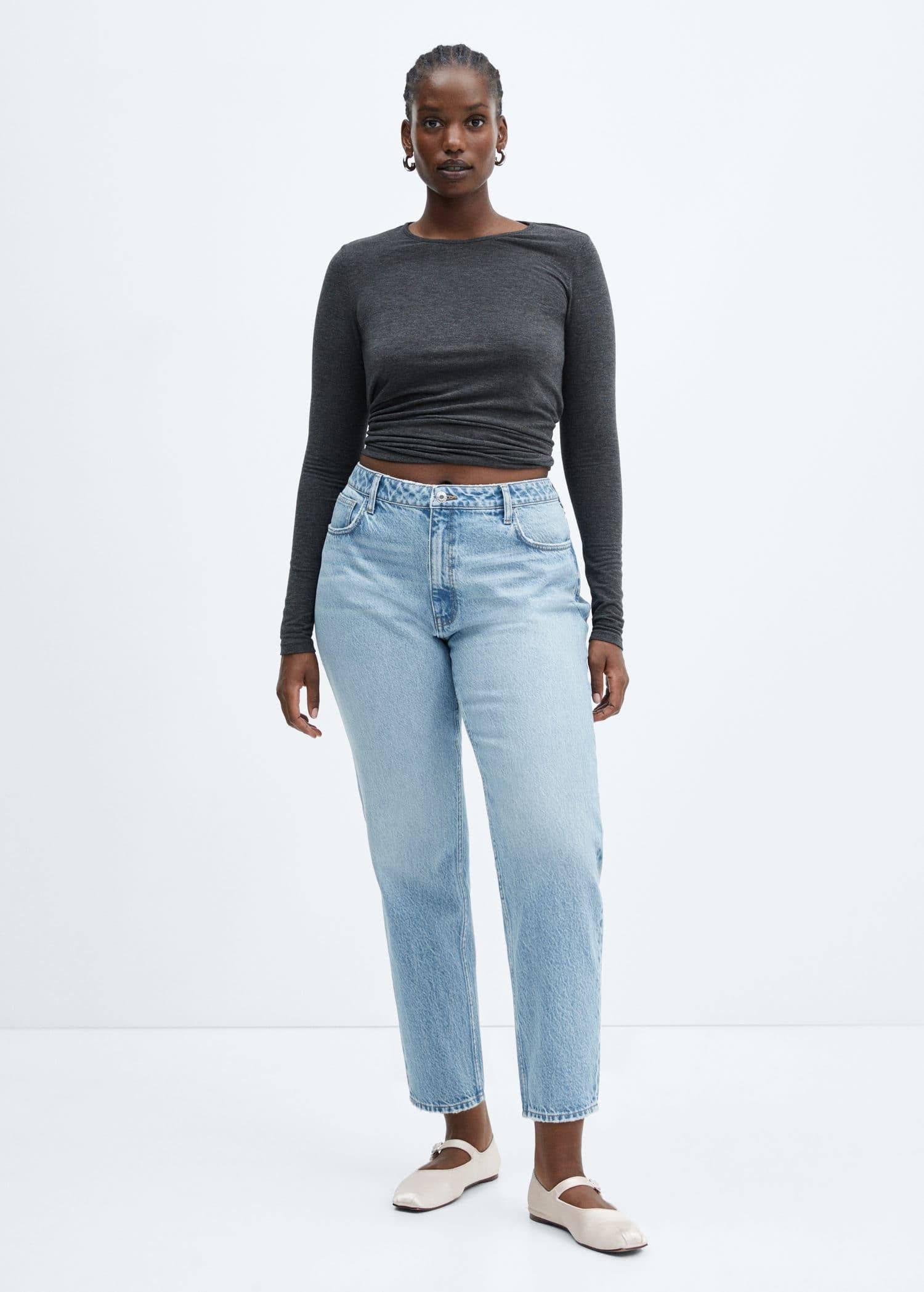 Mom High-Waist Jeans - Blue Medium Fit, 20-Women | Image