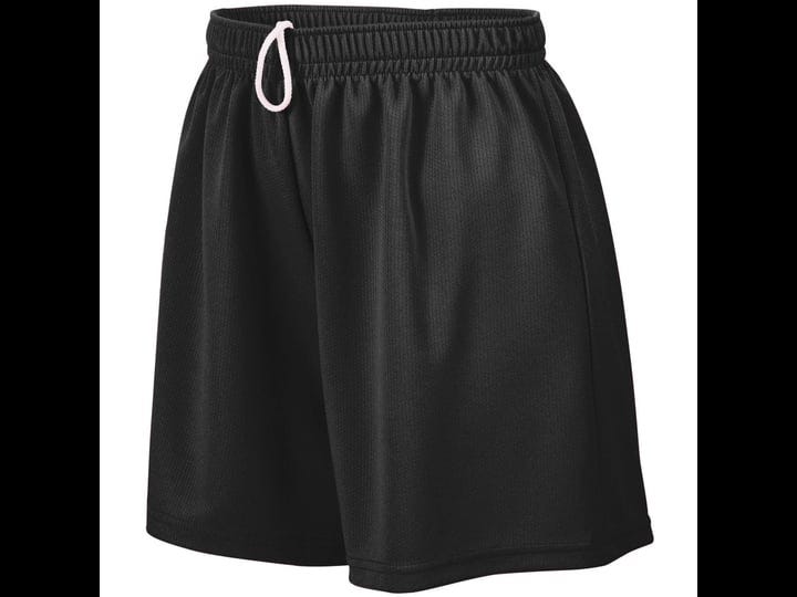 augusta-sportswear-961-girls-wicking-mesh-short-black-m-1