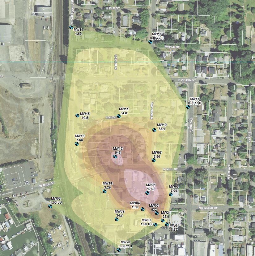 chemicals in groundwater heat map