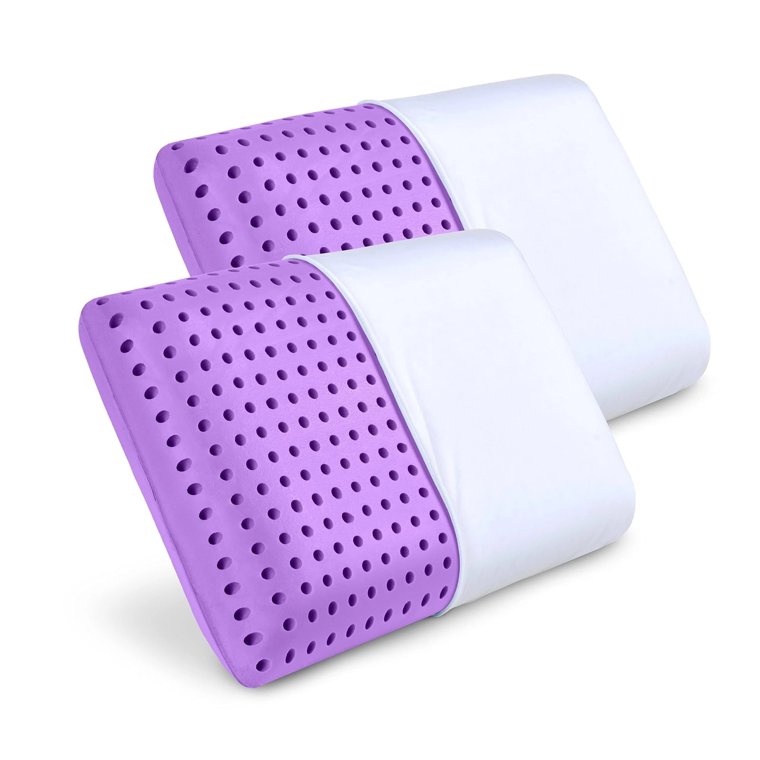 Pharmedoc Purple Memory Foam Gel Ventilated Cooling Pillow Pack | Image