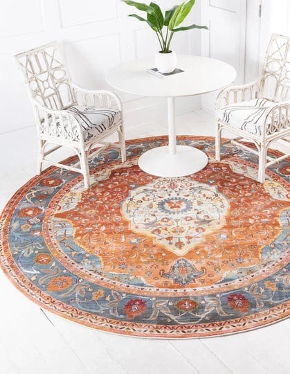 havana-3-ft-round-orange-bohemian-area-rug-1