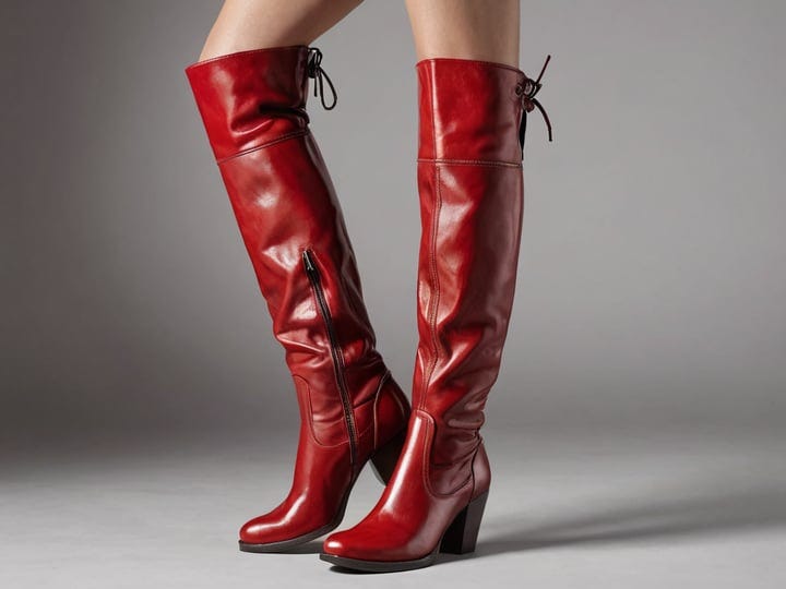 Womens-Knee-High-Boots-Red-4
